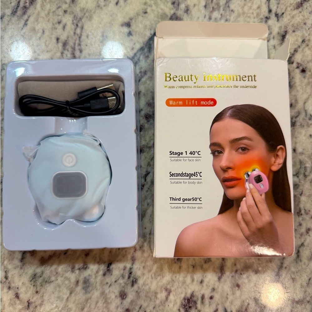 Neck & Face Beauty Device, Vibrating Heating Facial Massager, 3 Vibration Modes.